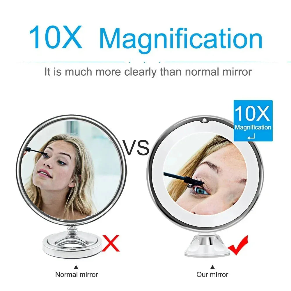 10x Magnifying Vanity Mirror with Lights Touch Screen LED Lighting