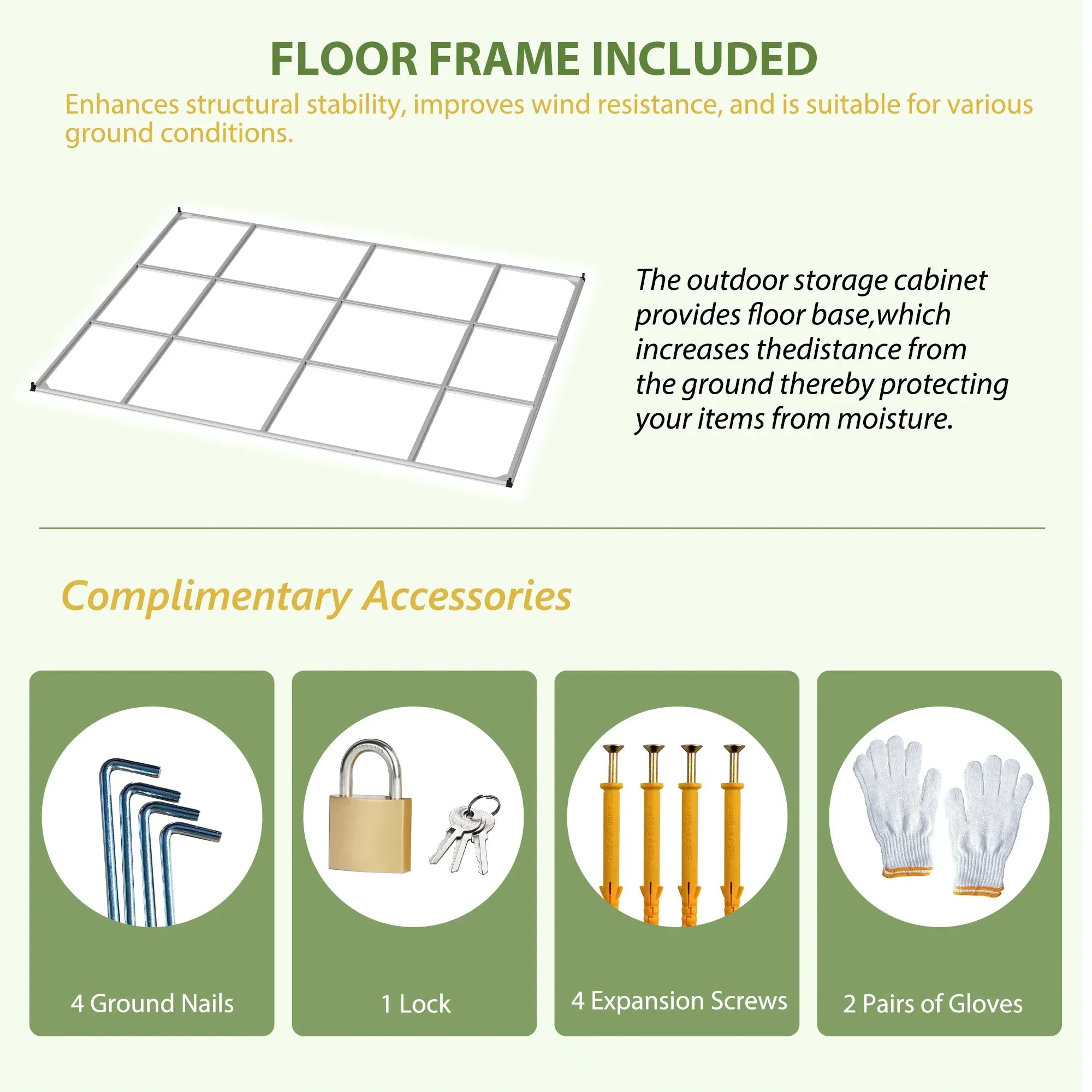 12x10FT Grey Metal Outdoor Storage Shed