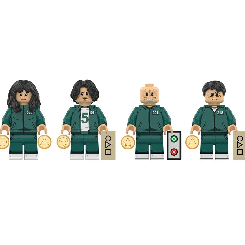 17pcs New Squid Game3 Anime Cartoon TV Bricks Toy Dolls Building Blocks