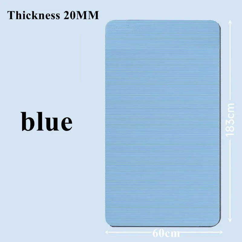 183×60cm Thick Yoga Mat Anti-skid Sports Fitness Mat 20MM Comfort Foam Yoga Matt for Exercise Yoga and Pilates Gymnastics Mat