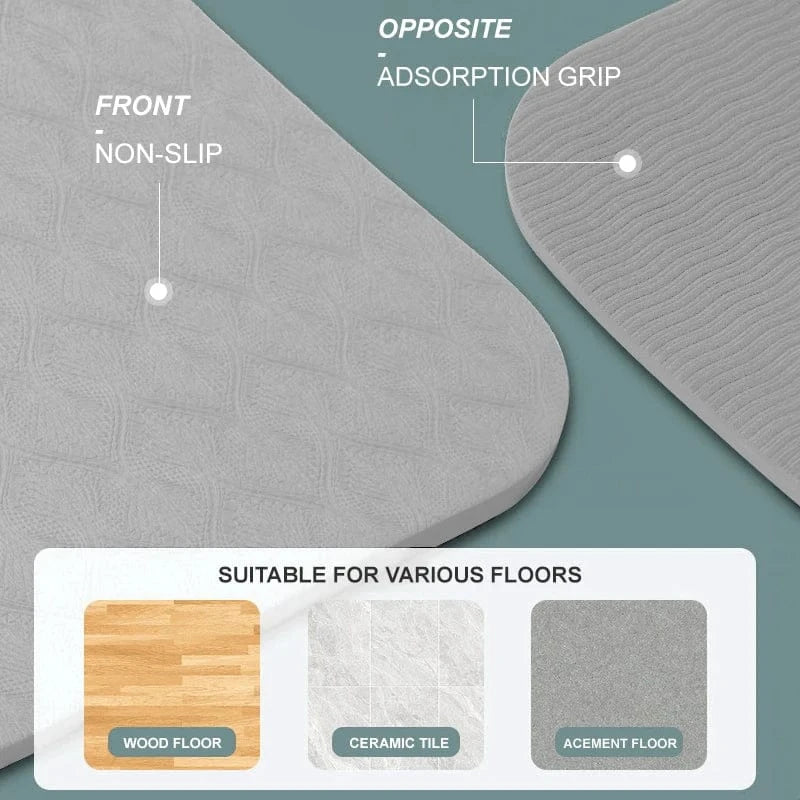 190CM Yoga Mat High Density Anti-Tear Exercise Mat Extra Long & Wide Non Slip Workout Mat with Carrying Strap for Sports Fitness