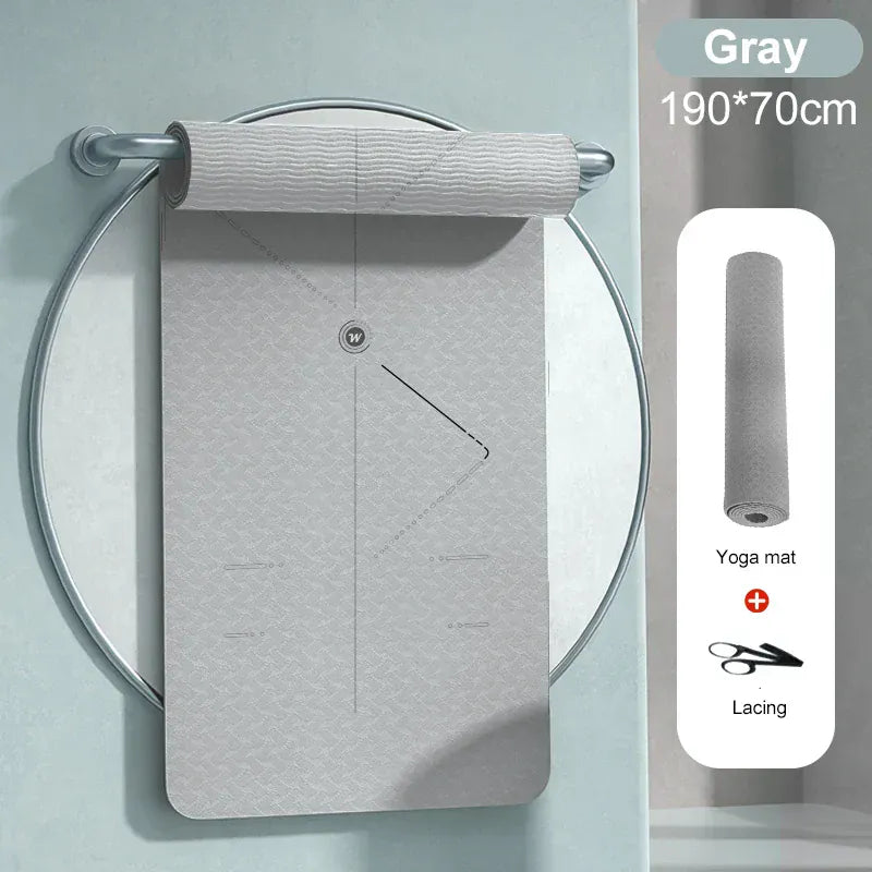 190CM Yoga Mat High Density Anti-Tear Exercise Mat Extra Long & Wide Non Slip Workout Mat with Carrying Strap for Sports Fitness