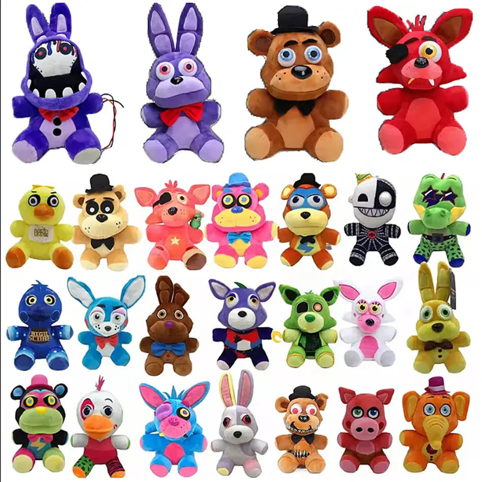 2026 Five Nights at Freddy's (FNAF) - Cute Plush Toys 18cm Game Dolls Bonnie Bear Foxy from the Animated Series Freddy Plush Toy