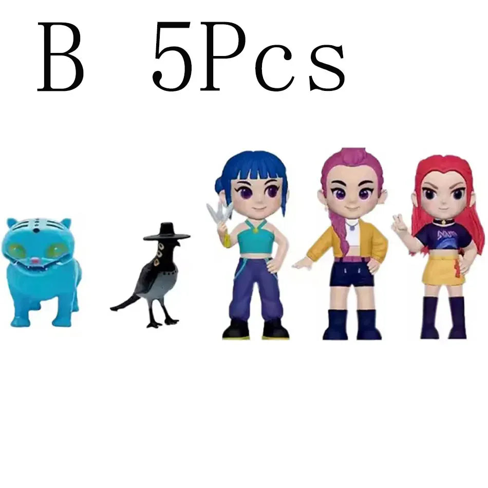 2026NEW Kpop Devil Hunter Rumi Zoe Mira anime polyvinyl chloride character collection desktop trinkets Childrens New Year gift