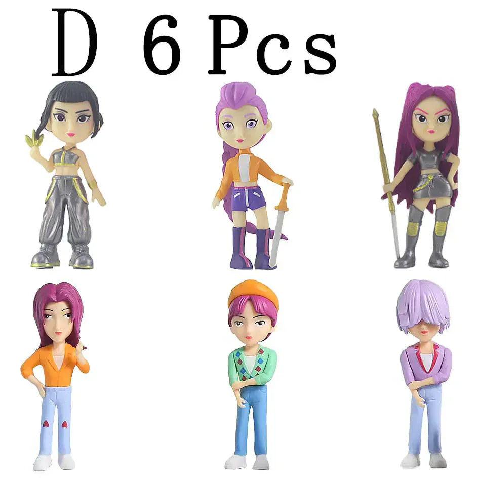 2026NEW Kpop Devil Hunter Rumi Zoe Mira anime polyvinyl chloride character collection desktop trinkets Childrens New Year gift