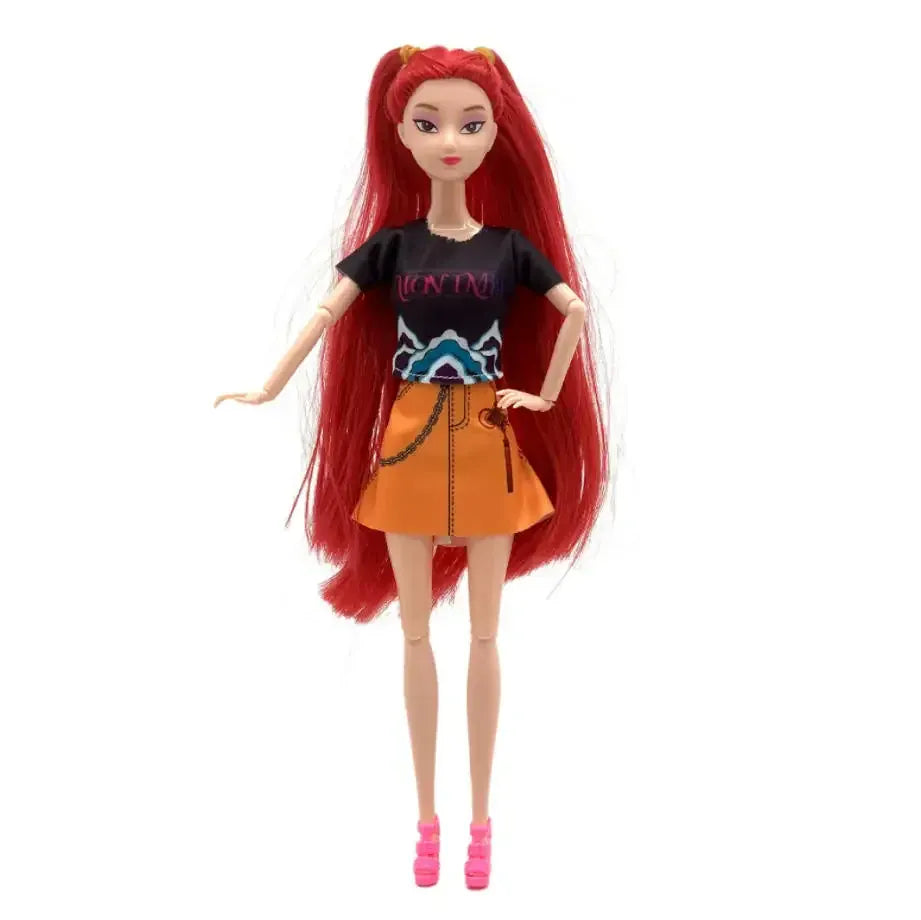 30cm KPOP Demon Hunters Rumi Mira Zoey Doll With Clothes Shoes Girls Dress Up Fans Collections