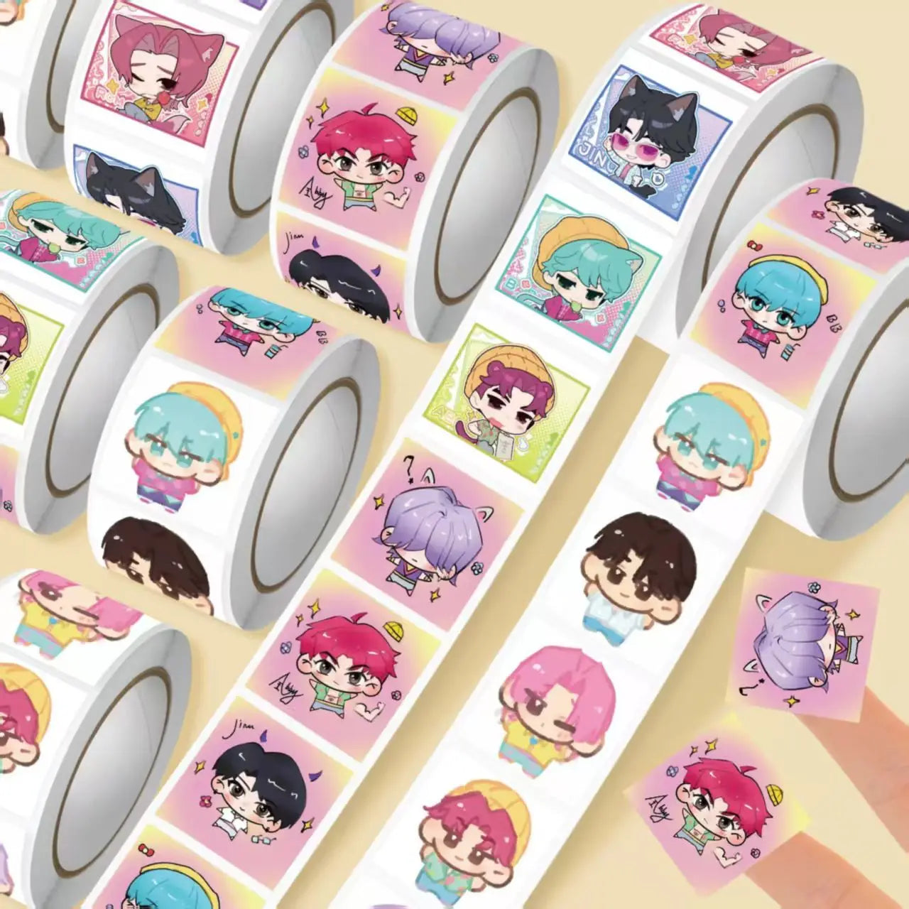 500 pcs KPop Demon Hunters Stickers Derpy Tiger Decals For Phone Laptop Suitcase Notebook Skateboard Waterproof Stickers,kawaii