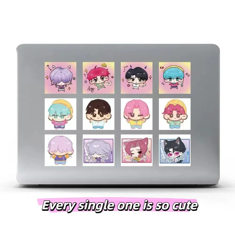 500 pcs KPop Demon Hunters Stickers Derpy Tiger Decals For Phone Laptop Suitcase Notebook Skateboard Waterproof Stickers,kawaii