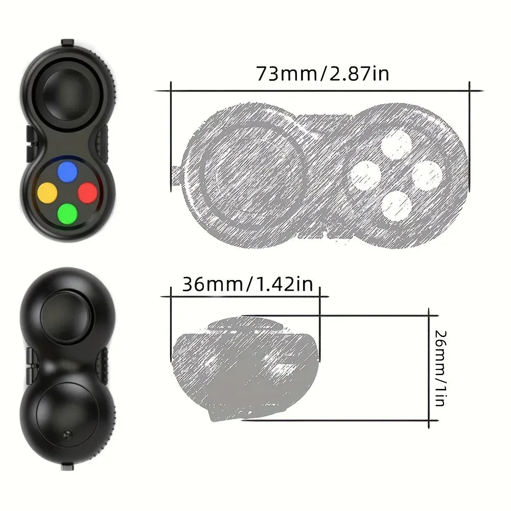 8-in-1 Fidget Pad Controller - Ultimate Stress Relief Toy for Anxiety & Focus