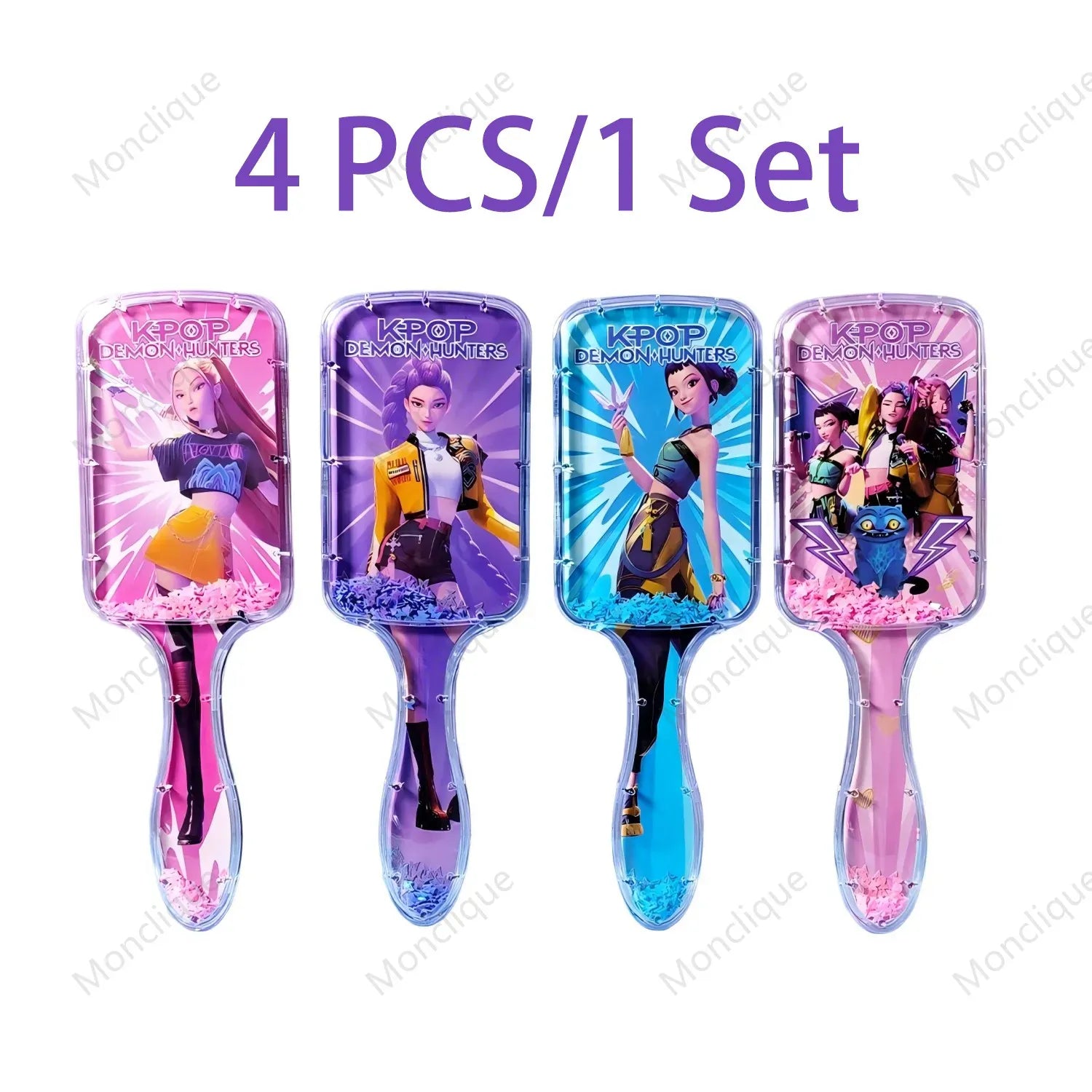 Anime K-pop Demon Hunters Air Cushion Comb Series Cute Cartoon Peripheral Household Fashion Girl Student Comb Fan Club Gifts