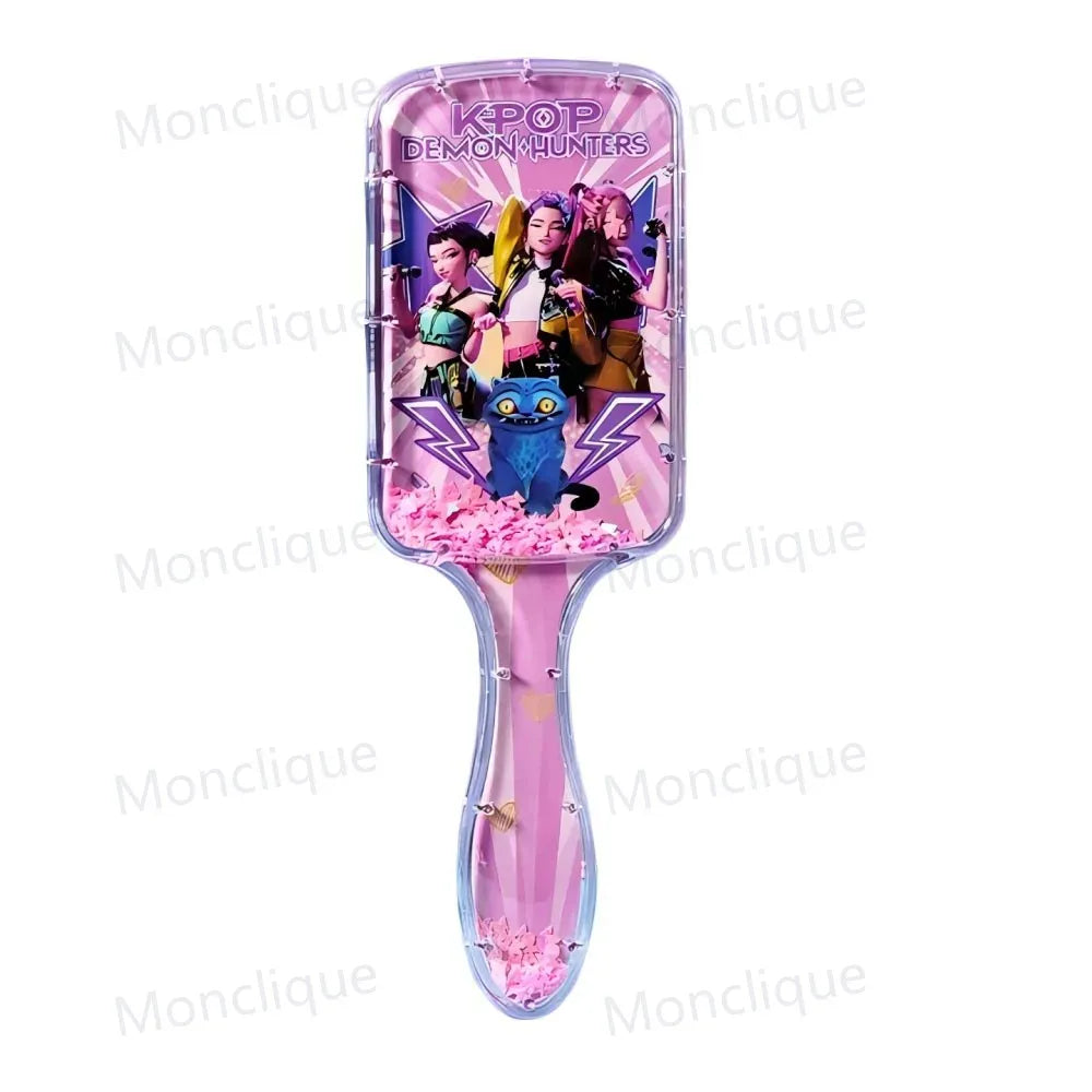 Anime K-pop Demon Hunters Air Cushion Comb Series Cute Cartoon Peripheral Household Fashion Girl Student Comb Fan Club Gifts