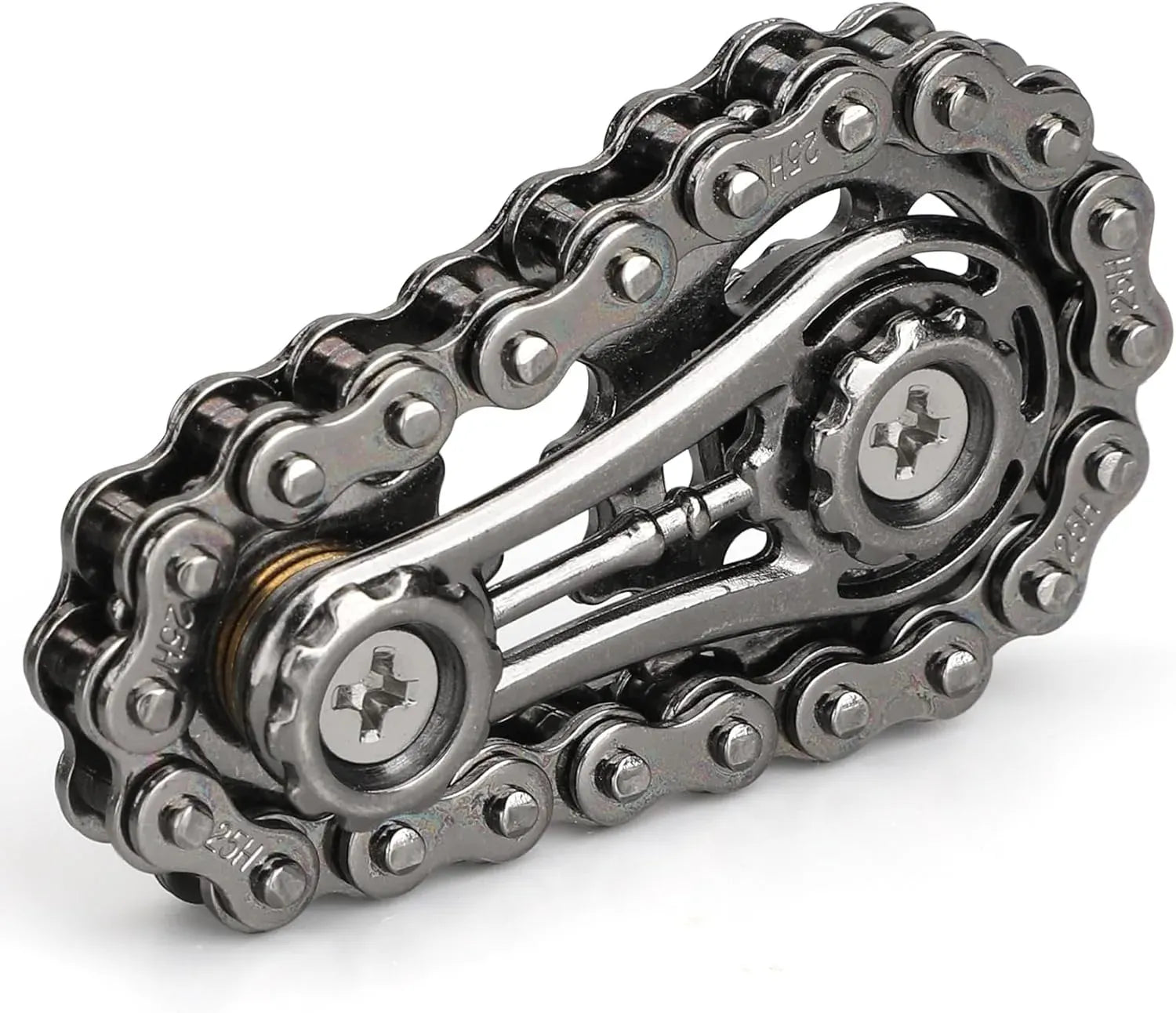 Fidget Chain Bike Spinner - Metal Stress Relief Toy for Focus & Anxiety