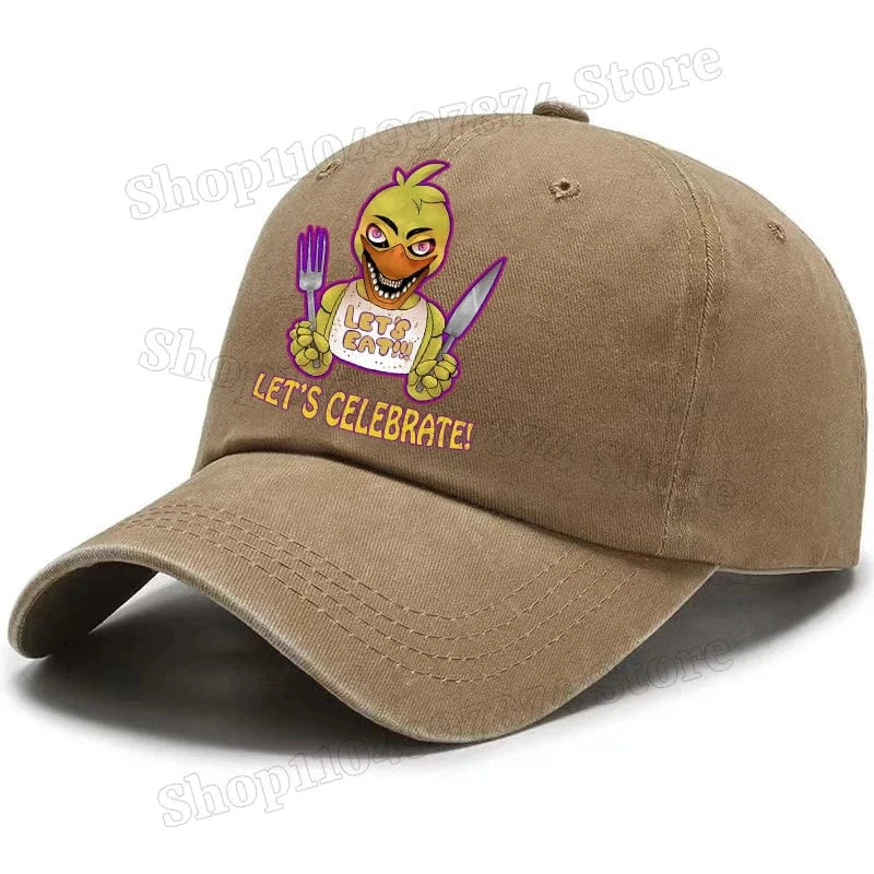 Five Nights At Freddys Baseball Cap Men Fnafs Anime Retro Sun Hat Boy Outdoor Sports Sunbonnet Adult Spring Autumn Headgear Gift