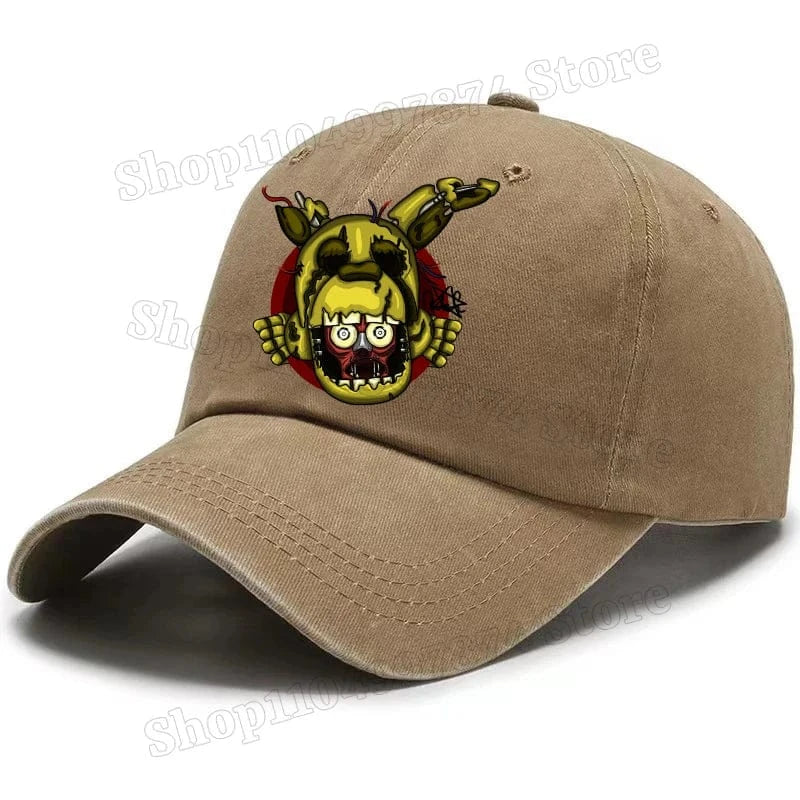Five Nights At Freddys Baseball Cap Men Fnafs Anime Retro Sun Hat Boy Outdoor Sports Sunbonnet Adult Spring Autumn Headgear Gift