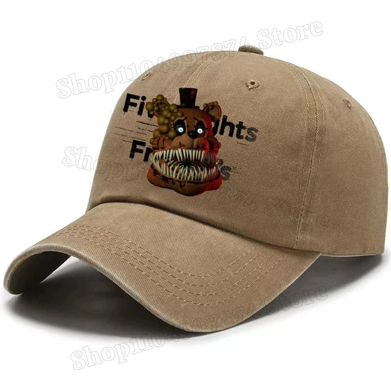 Five Nights At Freddys Baseball Cap Men Fnafs Anime Retro Sun Hat Boy Outdoor Sports Sunbonnet Adult Spring Autumn Headgear Gift