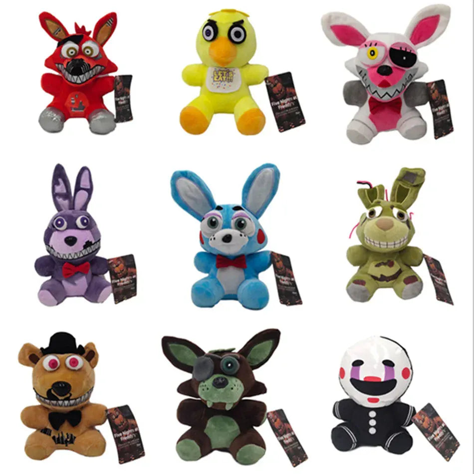 FNAF 18cm Plush Toys Bonnie Bear Foxy Cute Cartoon Stuffed Dolls Five Night at Freddy's Freddy Games Gift for Children