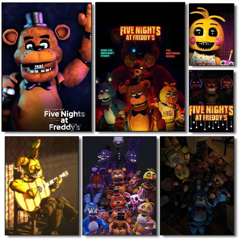 FNAF Five-nights-At-Freddys Ultimate Group Poster HD art poster for home living room bar office decoration sticky, waterproof