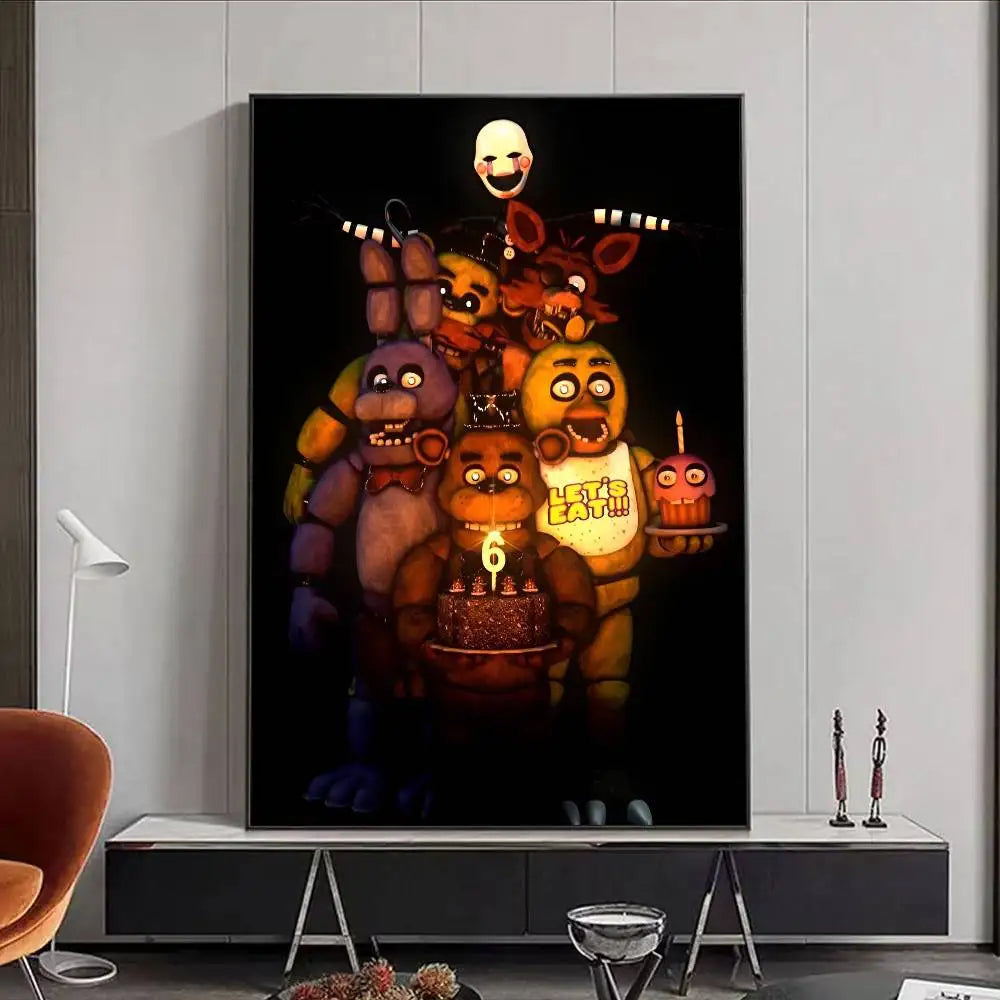 FNAF Five-nights-At-Freddys Ultimate Group Poster HD art poster for home living room bar office decoration sticky, waterproof