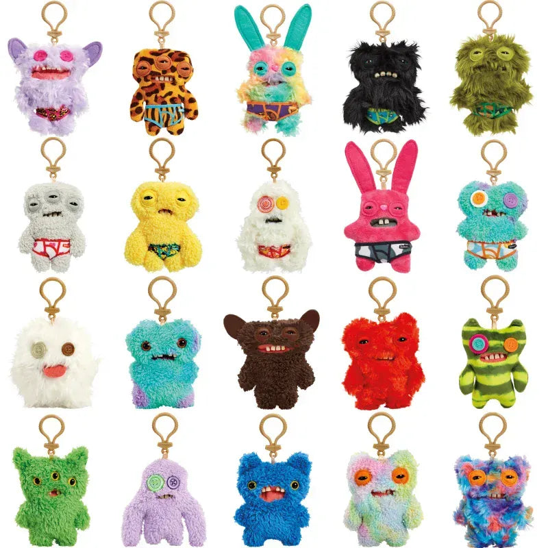 Fuggler Funny Ugly Monster Plush Toys Keychain Kawaii Fuggler Monster Rabbits Cute Stuffed Peluche Dolls Pendants Gifts Kid 12CM