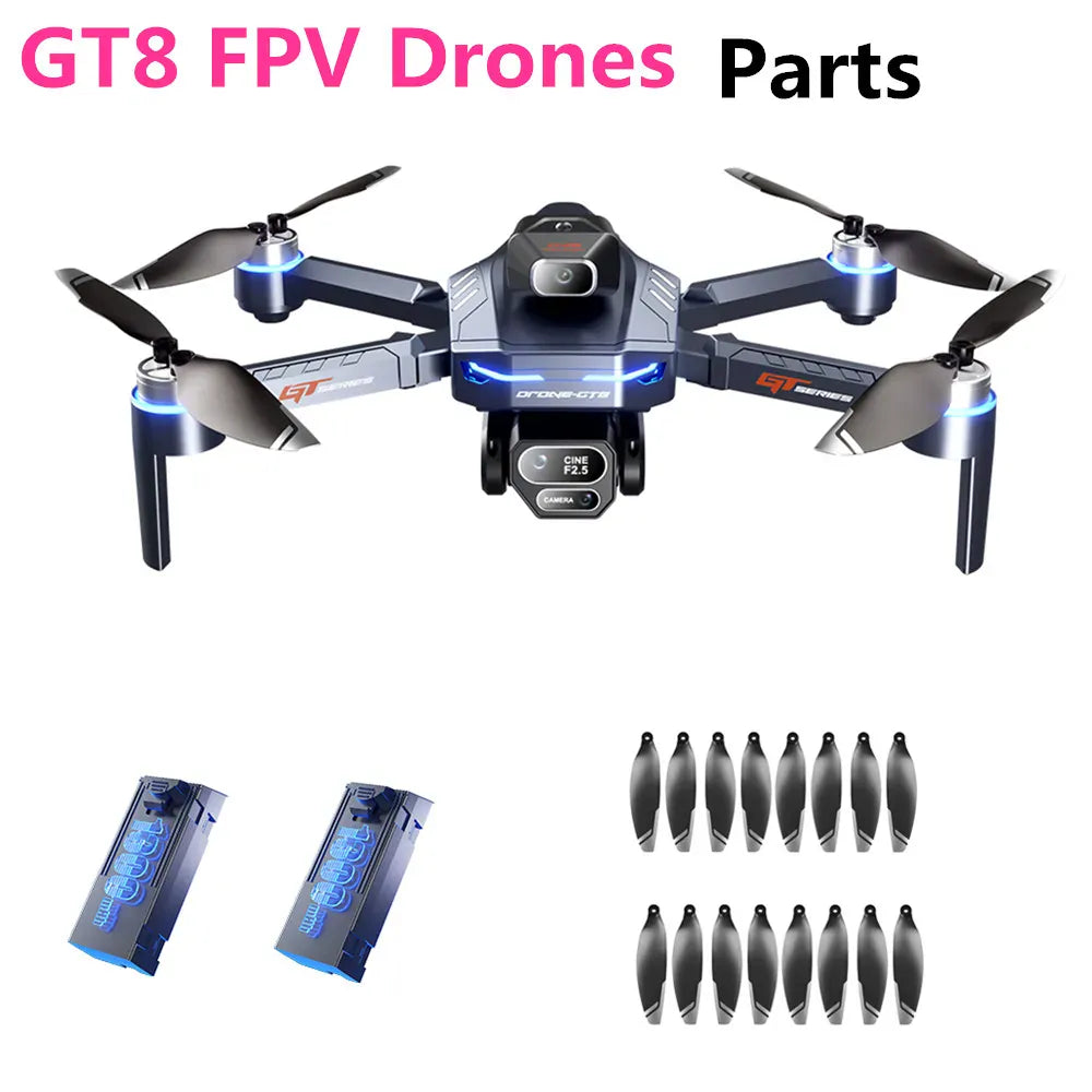 GT8 Drone Original Accessories 3.7v 1300Mah / Propeller Maple Leaf / For GT8 Drone Parts GT8 Battery