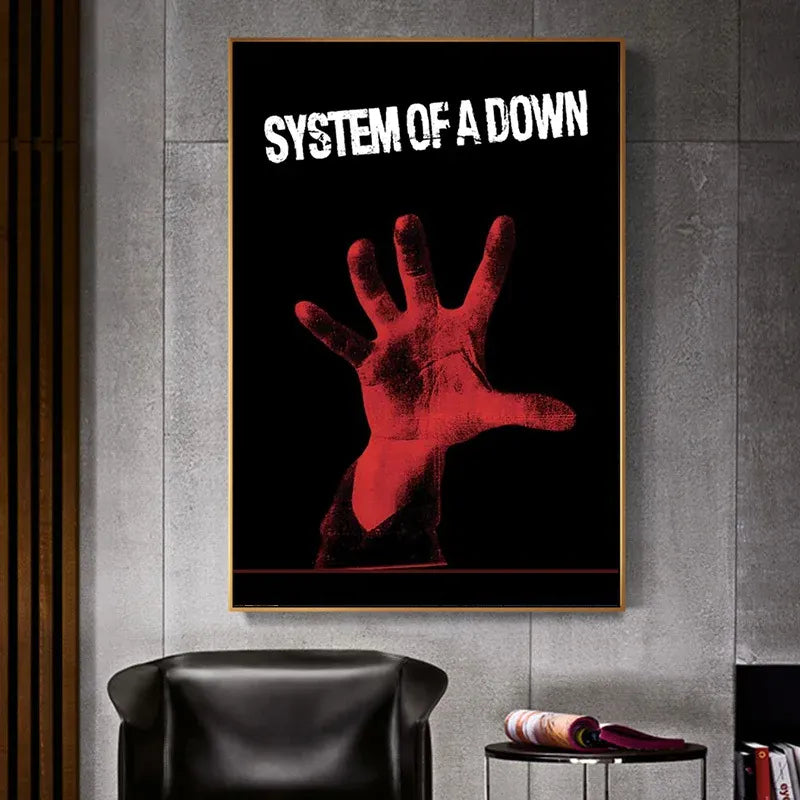 Heavy Metal Band System of A Down Posters Music Album Canvas Painting Wall Art Club Living Room Bedroom Home Office Decor Gift
