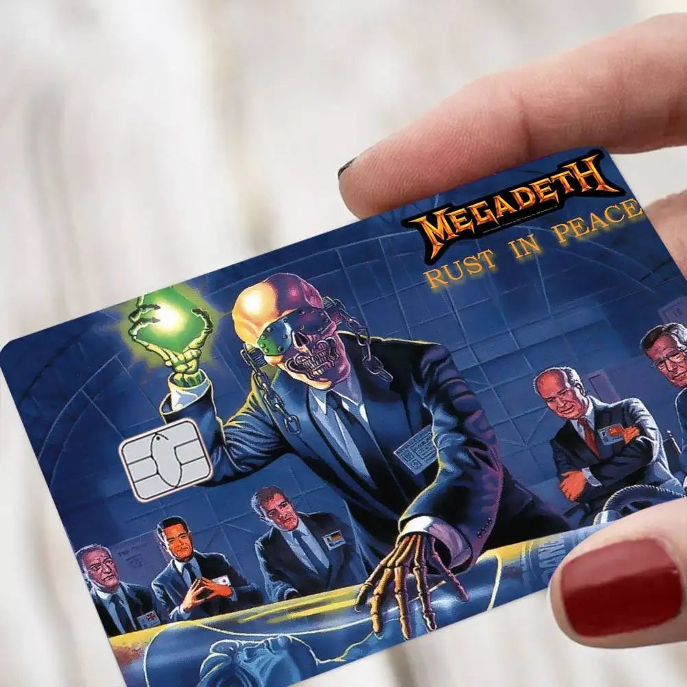 Heavy Metal Rock Roll Music M-Megadeths Various Anime Bank Credit Cards Bus Pass Stickers Decoration Waterproof Stickers