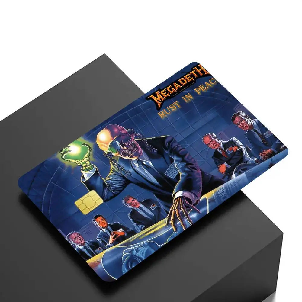 Heavy Metal Rock Roll Music M-Megadeths Various Anime Bank Credit Cards Bus Pass Stickers Decoration Waterproof Stickers
