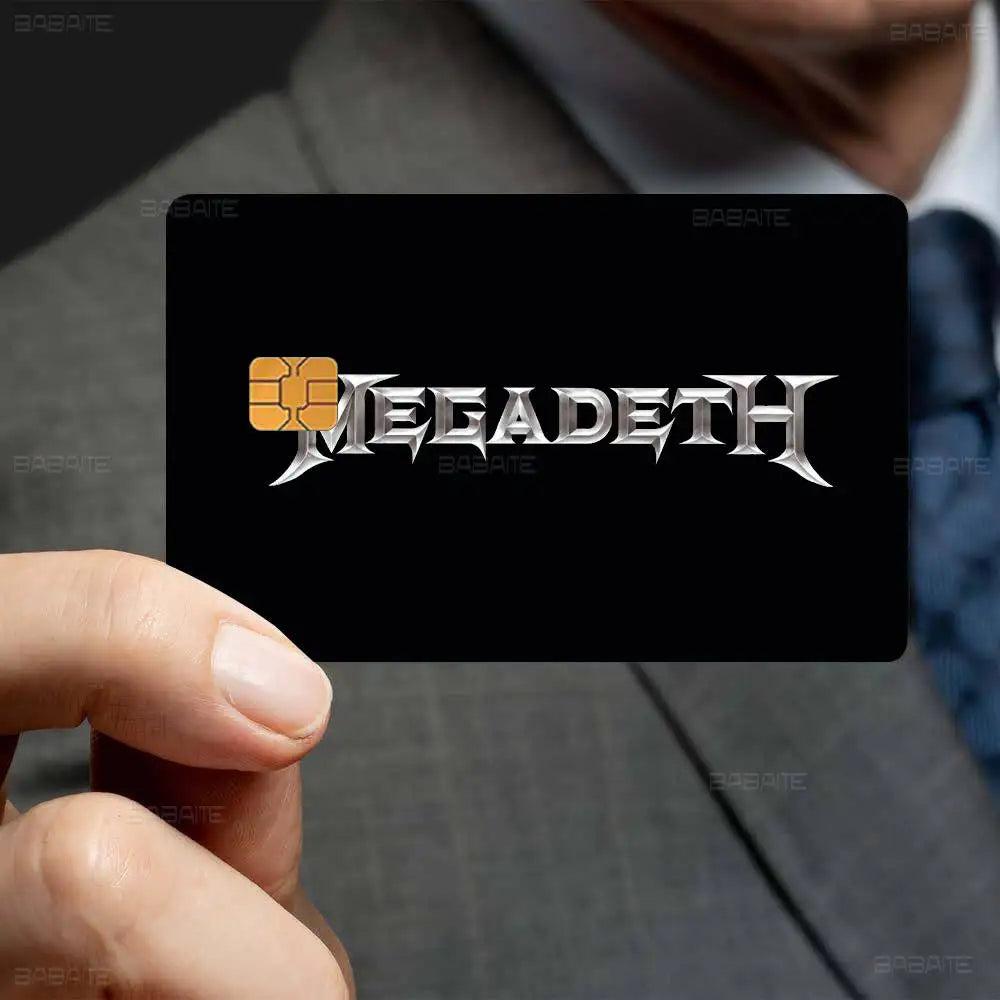 Heavy Metal Rock Roll Music M-Megadeths Various Anime Bank Credit Cards Bus Pass Stickers Decoration Waterproof Stickers