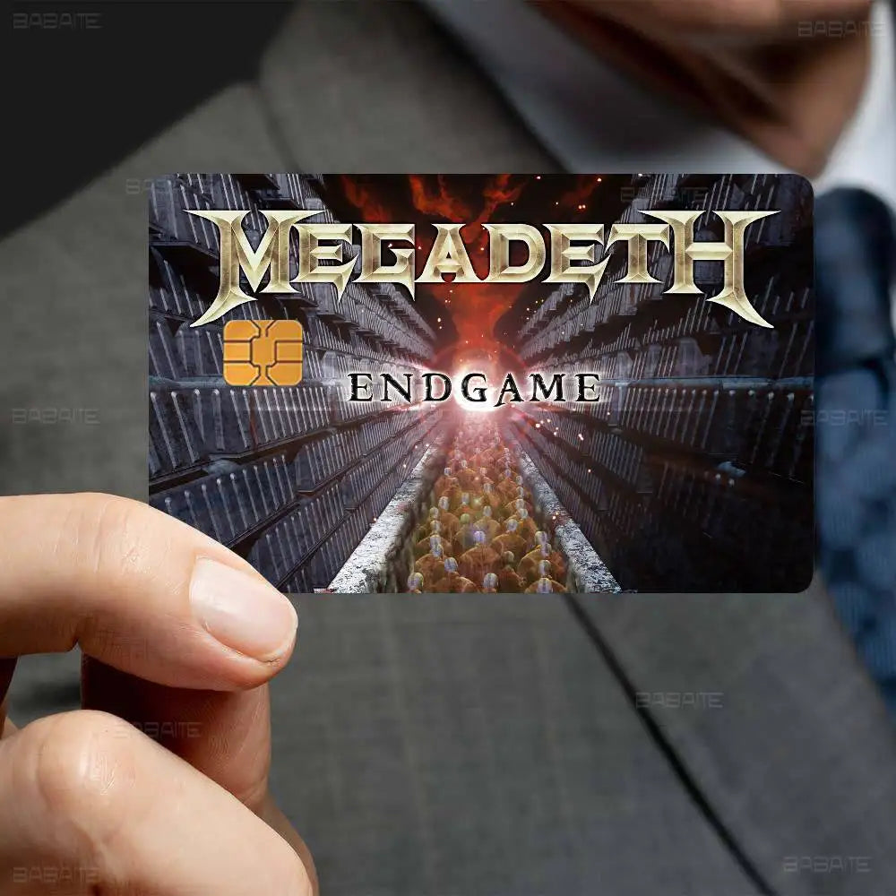 Heavy Metal Rock Roll Music M-Megadeths Various Anime Bank Credit Cards Bus Pass Stickers Decoration Waterproof Stickers