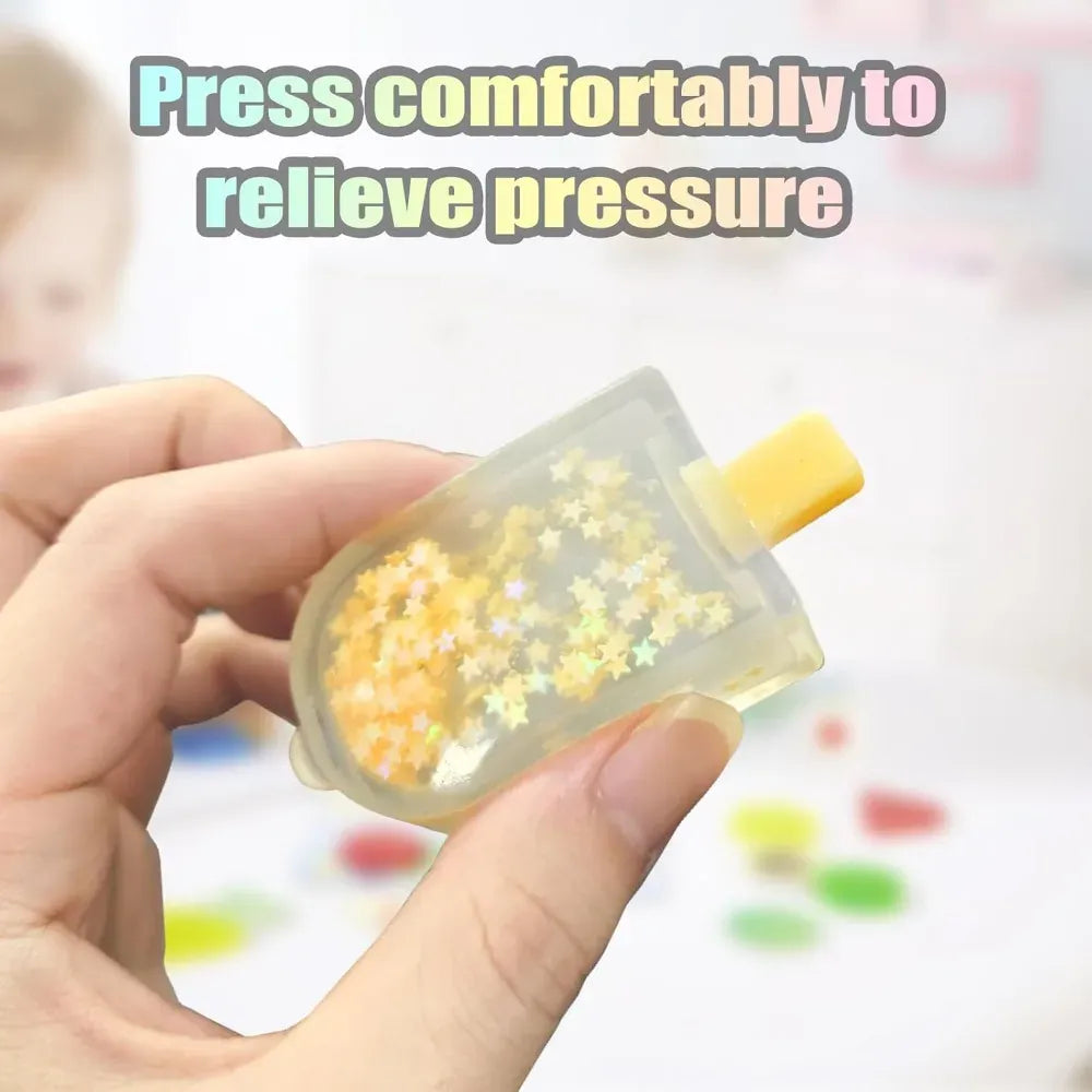 Kawaii Ice Cream Squishy Fidget Toy - Cute Stress Relief Cube for Anxiety & ADHD