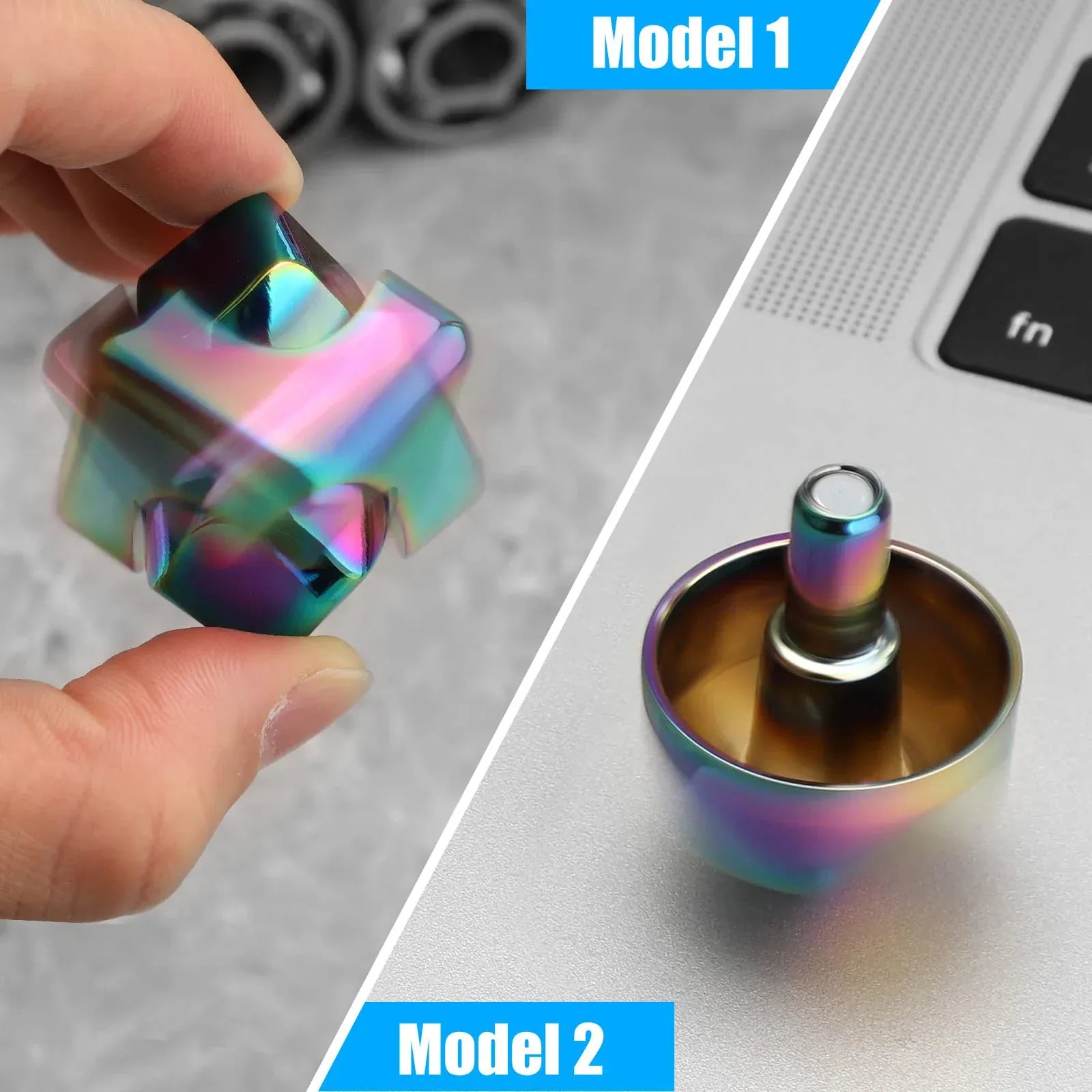 Metal Cube Spinner Fidget Toy - Premium 3D Puzzle Gyro for Stress Relief & Focus