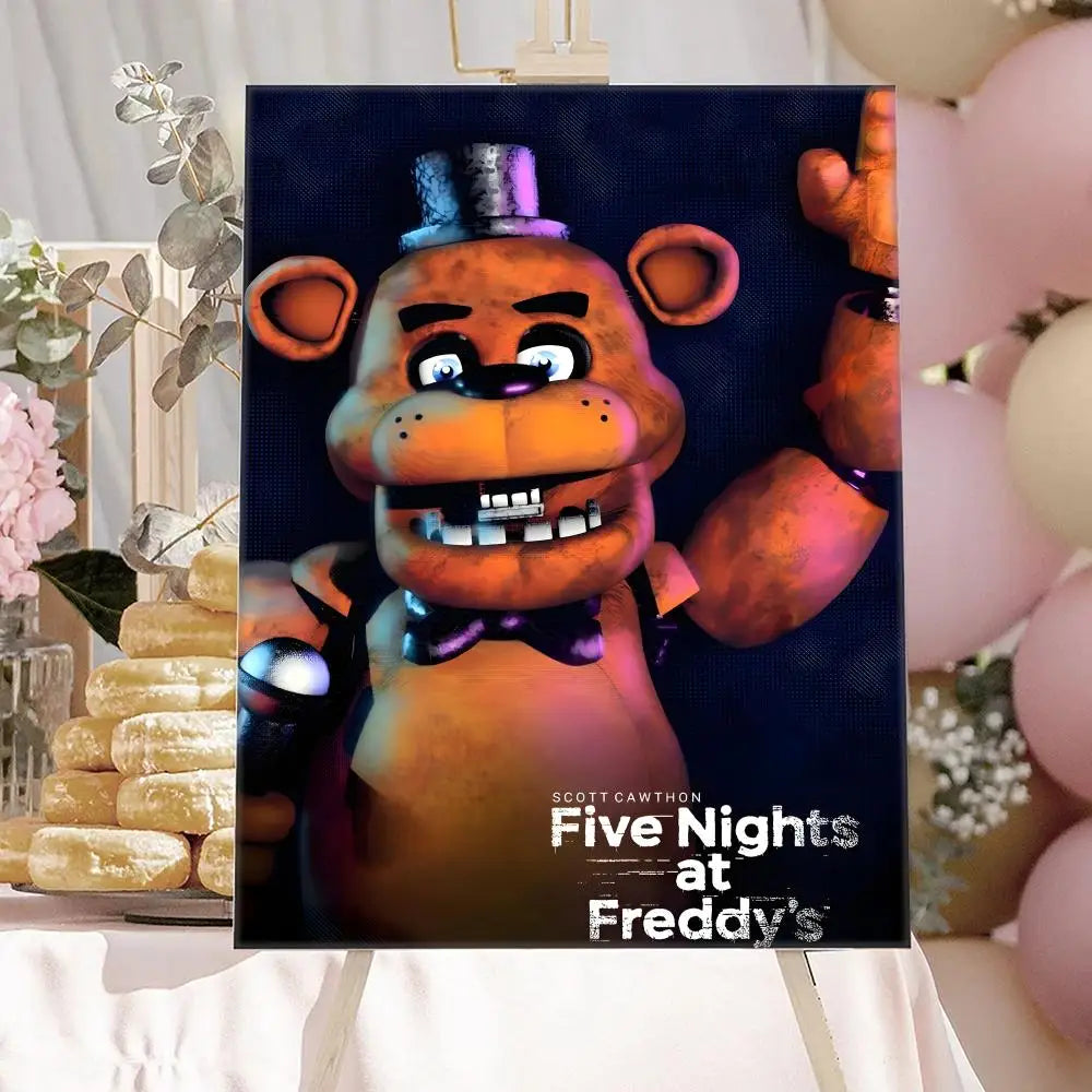 New F-F-FNAF Movie Game Poster HD Anime Hot Theme Singer/OST/Movie-Waterproof Self-Stick Home Decor