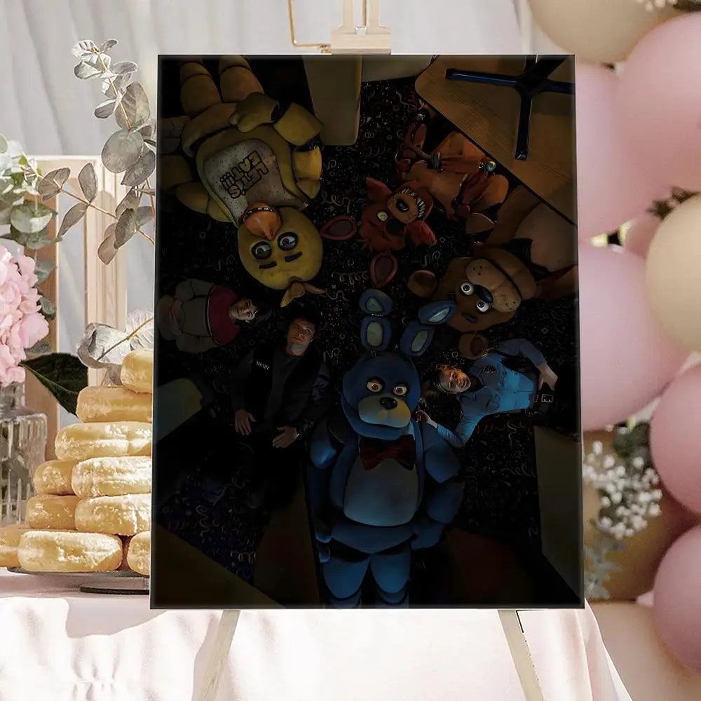 New F-F-FNAF Movie Game Poster HD Anime Hot Theme Singer/OST/Movie-Waterproof Self-Stick Home Decor