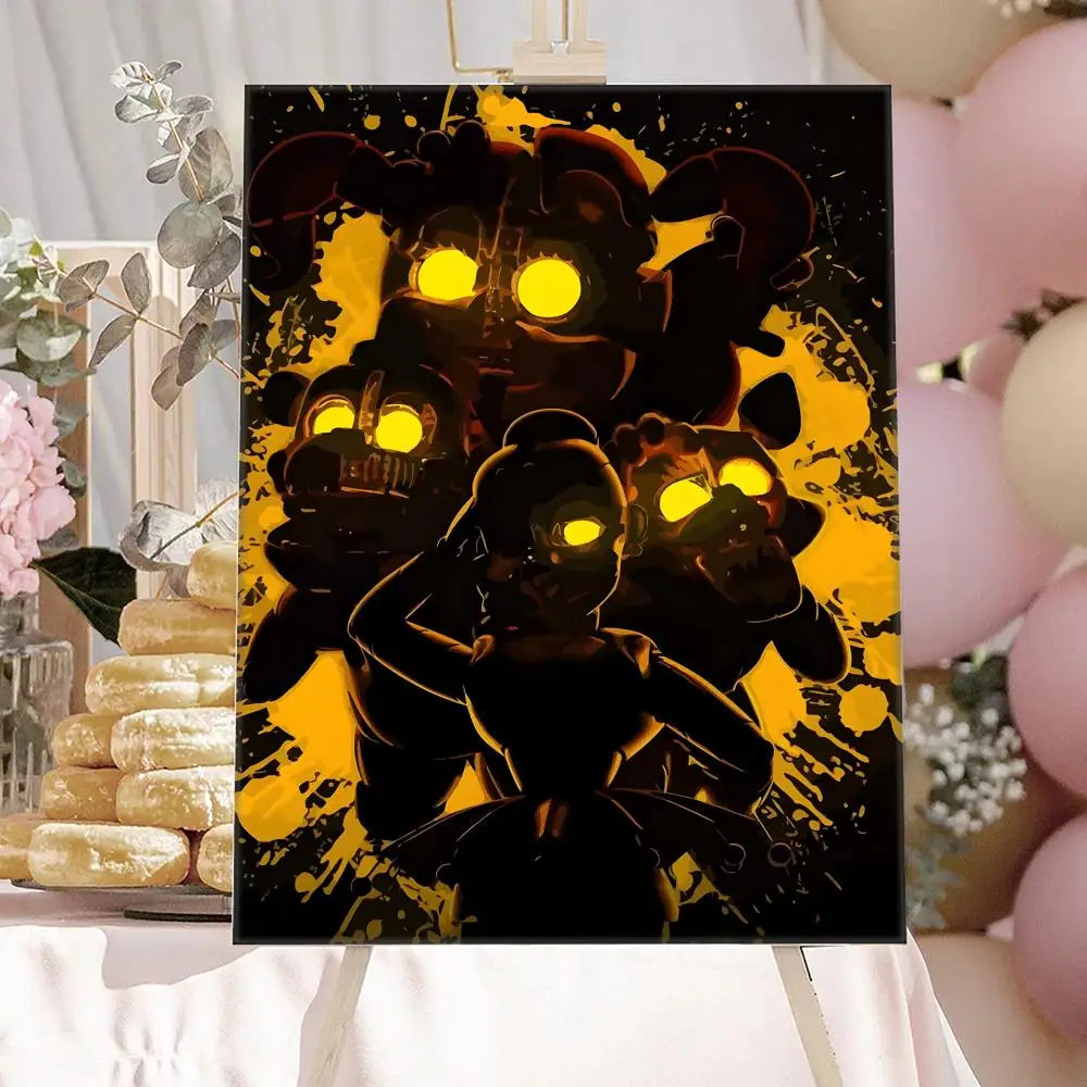 New F-F-FNAF Movie Game Poster HD Anime Hot Theme Singer/OST/Movie-Waterproof Self-Stick Home Decor