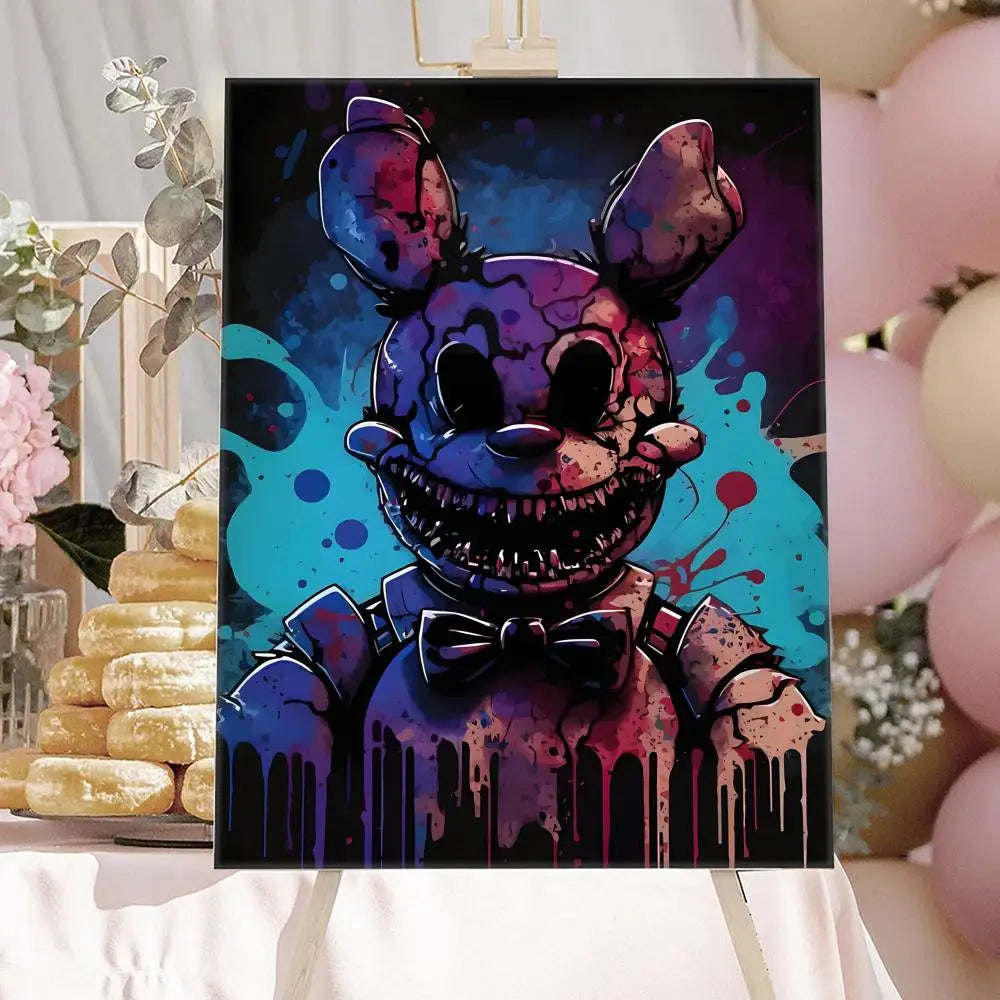 New F-F-FNAF Movie Game Poster HD Anime Hot Theme Singer/OST/Movie-Waterproof Self-Stick Home Decor