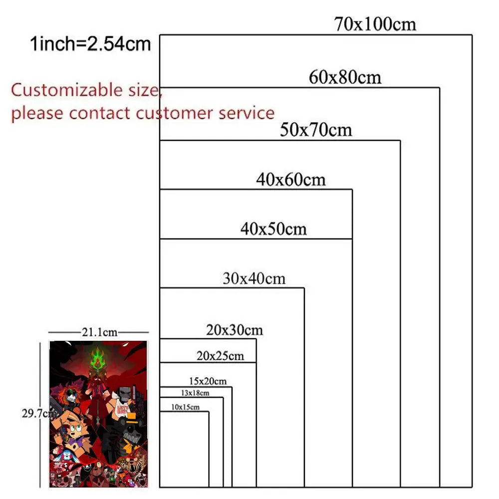 New F-F-FNAF Movie Game Poster HD Anime Hot Theme Singer/OST/Movie-Waterproof Self-Stick Home Decor