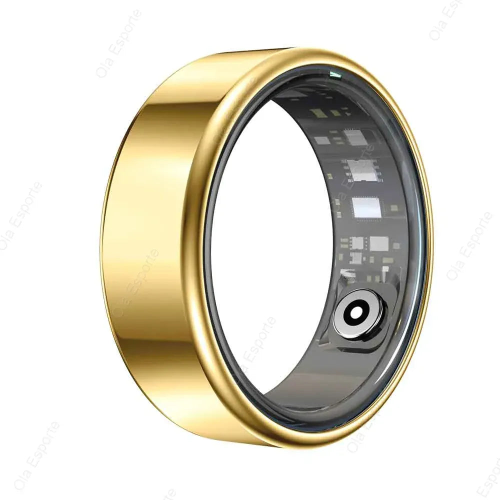 New Smart Ring Men Women, Heart Rate Blood Oxygen and Sleep Monitor Smart ring IP68 & 5ATM Waterproof, Multi-sport Mode Ring