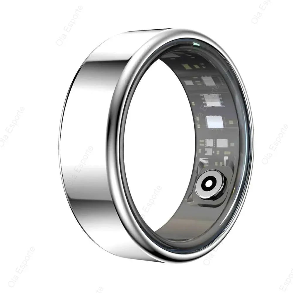 New Smart Ring Men Women, Heart Rate Blood Oxygen and Sleep Monitor Smart ring IP68 & 5ATM Waterproof, Multi-sport Mode Ring