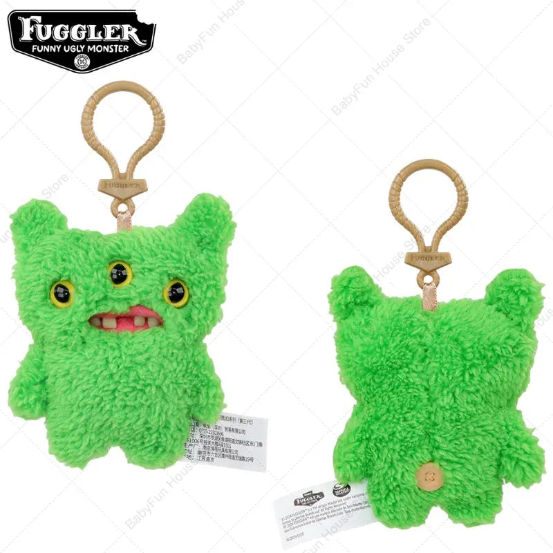 Original Fuggler Ugly Teeth Monsters Plush Toys Keychains Fugglers Wide Eyed Weirdo Annoyed Alien Rabbit Peluche Dolls Pendants