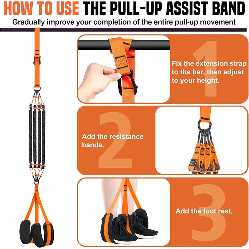 Pull Up Assistance Bands Set Resistance Strap for Pull-ups Assist for Men Women Hanging Training Chin-up Workout Body Stretching