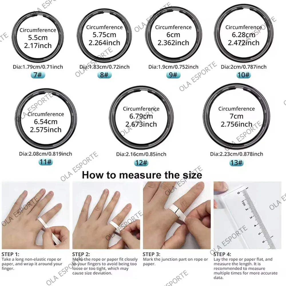 Smart Ring with Charging Case for Men Women, Display Screen, Health Monitor, 5ATM Waterproof,Multiple Sport Mode For Android IOS