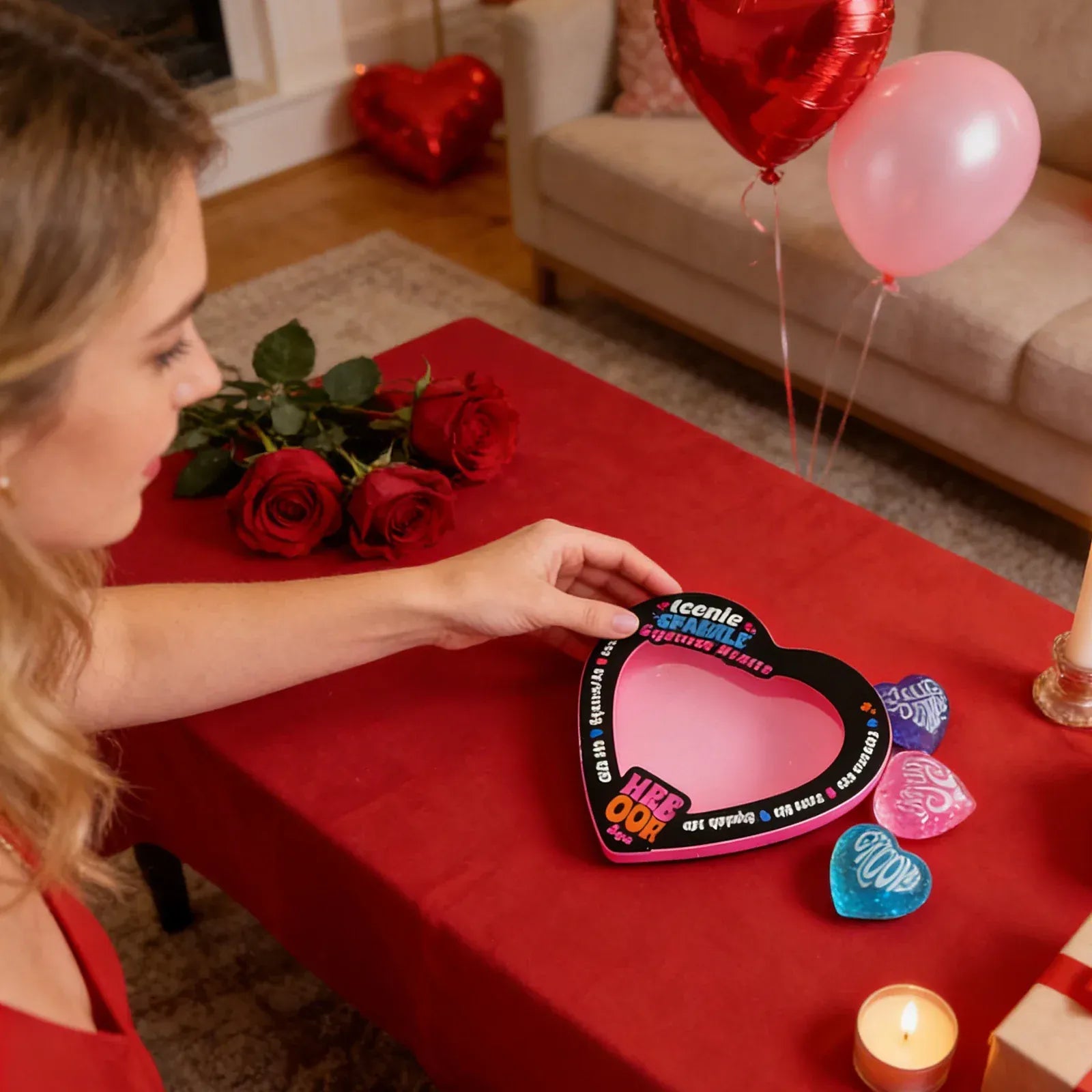 Valentine’s Day Heart Stress Toys, 3 Pack Heart-Shaped Squeeze Sensory Toys, Soft Slow Rising Love Shape Stress Toys, 1.57in